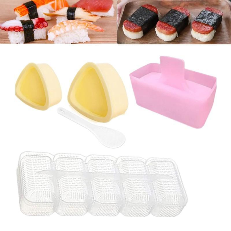 UVIG Không Dính Musubi Maker Press Với Mái Chèo Cơm Nhỏ, Bộ Làm Sushi Onigiri Khuôn Cơm Trưa Thịt Bá