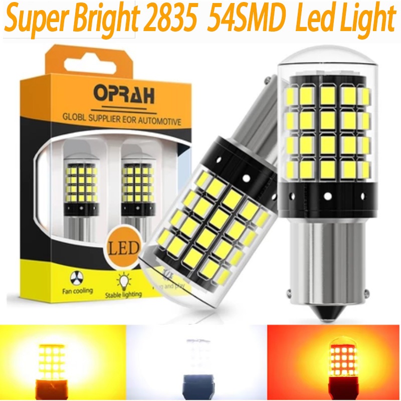 2 Chiếc Siêu Sáng Xe Led Đuôi Đèn 1156 1157 7440 7443 Bóng Đèn LED 2835 54smd 12V Xe Máy Bật Tín Hiệ