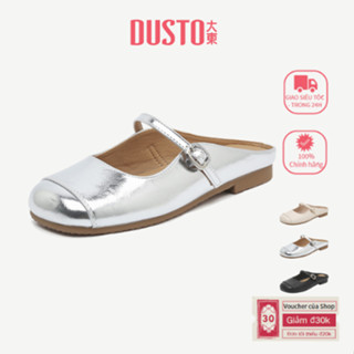  DUSTO Muller Giày Nữ Dép Lười Ngón Chân Tròn Mary Jane bít mũi quai ngang DW25X1248A 