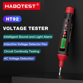  HABOTEST HT92 NCV 12 ~ 300V Máy kiểm tra điện áp cho dây số trực tiếp có đèn pin Màn hình LCD Bộ tìm điểm dừng 2 trong 1 Loại bút thông minh Máy dò điện áp AC vạn năng 