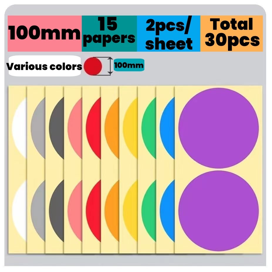 Nhãn dán nhiều màu sắc Nhãn dán chấm màu Nhãn dán phân loại nhãn màu 100mm dán nhãn dán văn phòng ph