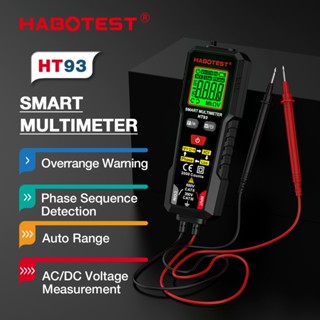 HABOTEST HT93 AC   DC Votage Máy kiểm tra tự động Đồng hồ vạn năng kỹ thuật số 2000 Đếm Ohm Ampe kế Đa năng cầm tay 