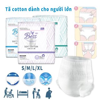 (Giá thấp nhất cho mỗi tã chỉ 4390 đồng) Tã dành cho người lớn siêu thấm Bess dành cho người có khả năng di chuyển giới hạn Size S-XL (30 chiếc)
