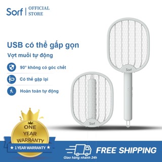 Sorf Vợt Muỗi điện Quang đèn Máy Bắt Muỗi Vượt Muỗi Tự động Thông Minh 3000v 2 Trong 1 Có Thể Gập Lại Với đế BH 12T