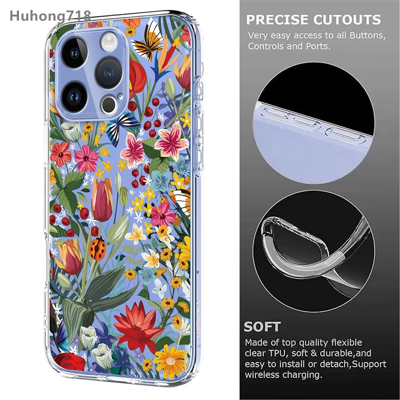 Dành Cho Iphone 15 16 Plus Pro Max 16E 17 17E Ốp điện thoại TPU Mềm Silicon Chống Sốc Ốp điện thoại