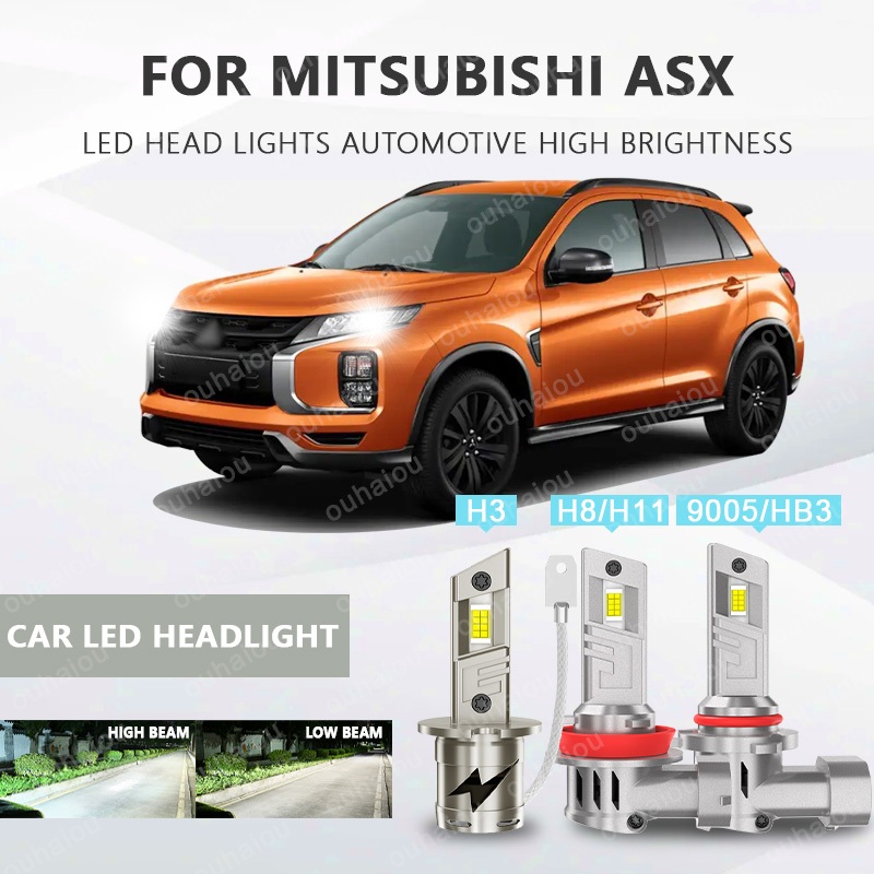 CHO MITSUBISHI Asx Đèn pha LED ô tô H3 H8 H11 HB3 9005 Đèn pha ô tô LED siêu sáng