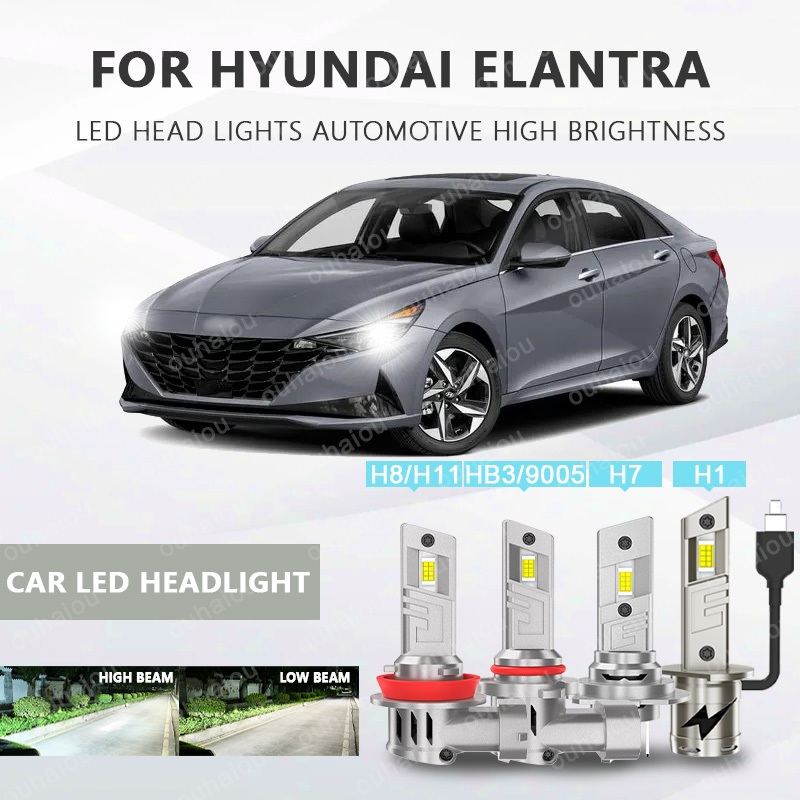 CHO HYUNDAI Elantra Đèn pha LED ô tô H1 H7 H8 H11 HB3 9005 Đèn pha ô tô LED siêu sáng