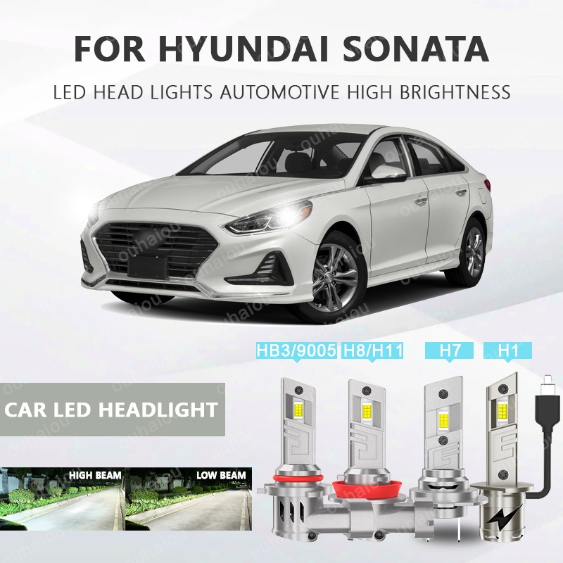 CHO HYUNDAI Sonata Đèn pha LED ô tô H1 H7 H8 H11 HB3 9005 Đèn pha ô tô LED siêu sáng