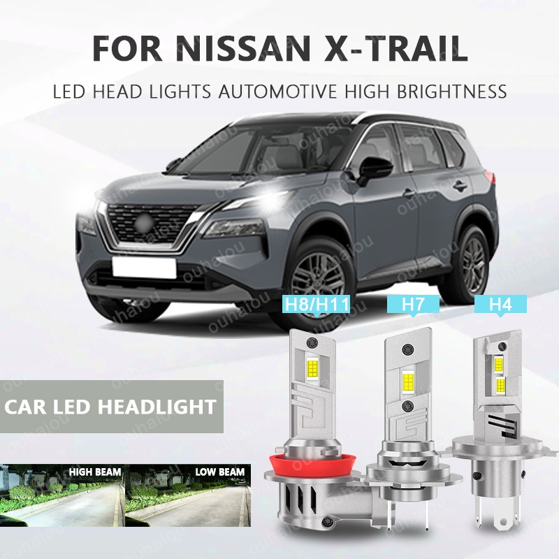 CHO NISSAN X-Trail Đèn pha LED ô tô H4 H7 H8 H11 Đèn pha ô tô LED siêu sáng