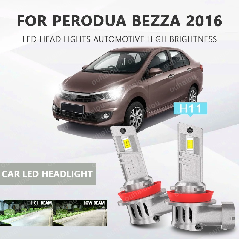 CHO PERODUA Bezza 2016 Đèn pha LED ô tô H11 Đèn pha ô tô LED siêu sáng