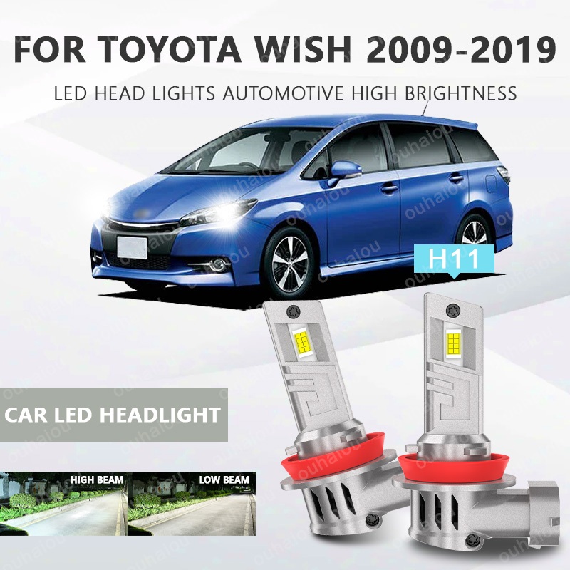 CHO Toyota Wish 2009-2019 Đèn pha LED ô tô H11 Đèn pha ô tô LED siêu sáng