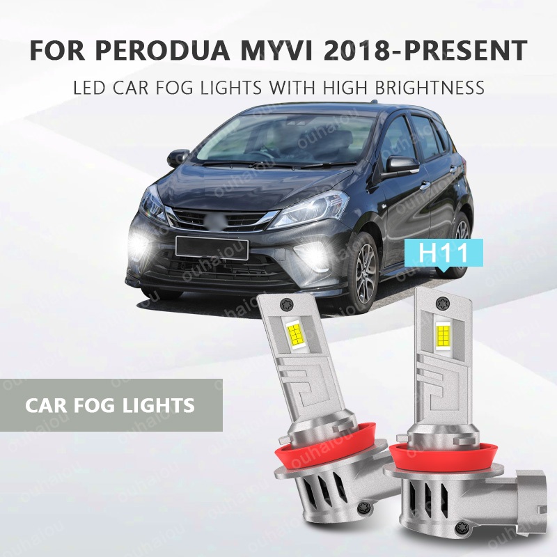 CHO Perodua MYVI 2018-Đèn pha LED ô tô H11 Đèn pha ô tô LED siêu sáng
