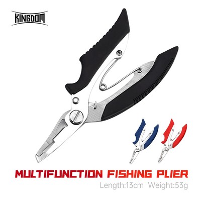 Vương Quốc Kìm Câu Kéo Đa Năng Dụng Cụ Câu Cá 53g 13cm Thép Không Gỉ Mồi Đa Năng Cắt Móc Tẩy Móc Tiện Lợi Cắt Dây Mở Vòng Dây Cắt