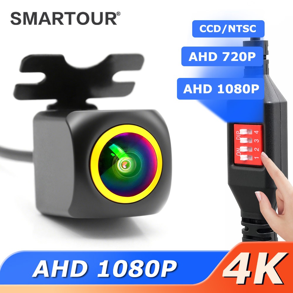 Camera dự phòng AHD 1920 * 1080P Camera quan sát phía sau ô tô 180 độ Len HD Tầm nhìn ban đêm Đỗ xe 