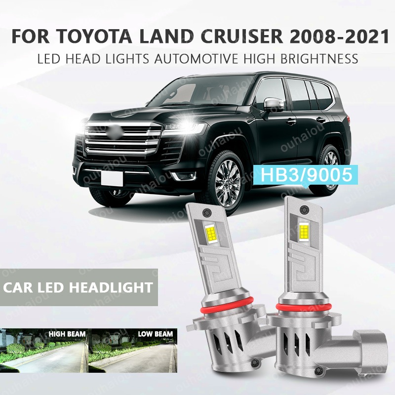 CHO TOYOTA Land cruiser 2008-2021 Đèn pha LED ô tô HB3 / 9005 Đèn pha ô tô LED siêu sáng