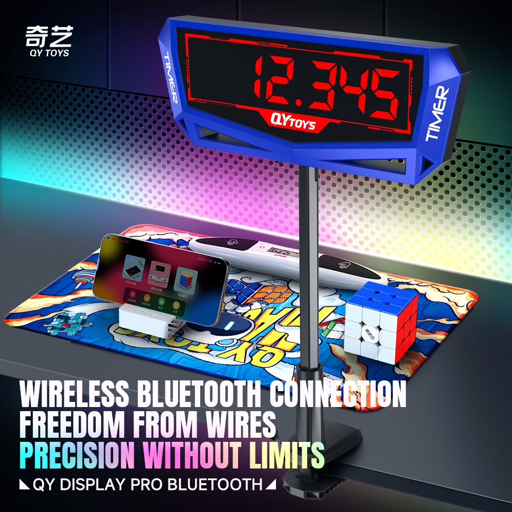 QiYi Display Upgraded Bluetooth Connection Timer Speed Cube Competition LED Timing Display Pro WCA S