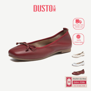 Giày Búp Bê Nữ Giày Đế Bằng Nữ Ballet Ren Nơ DW25C0162A