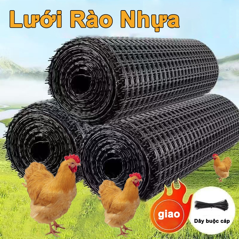 Lưới nhựa dẻo chất lượng cao 1m / 1.2m / 1.5m / 1.8m / 2m 2cm và 3x4cm vuông - Lý tưởng cho hàng rào sân vườn, lồng và rào cản thú cưng