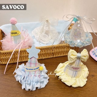 SAVOCO Sinh nhật Cô gái Mũ đầy màu sắc Kẹp tóc Tiệc công chúa Kẹp tóc màu hồng ngọt ngào cho Phụ kiện tóc nữ SC234