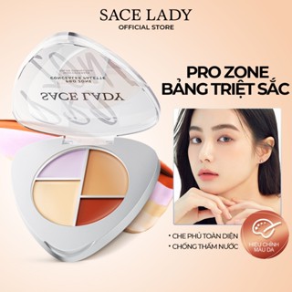 Bảng Kem Che Khuyết điểm SACE LADY Chống Thấm Nước Giúp Hiệu Chỉnh Màu Da 5.6g