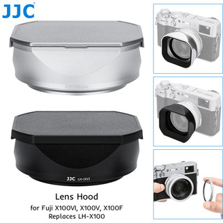  JJC Vuông Kim Loại Ống Kính Hood Thích Hợp Cho Máy Ảnh Fuji X100VI X100V X100 Với 49 Mm Lọc Adapter Vòng Thay Thế LH-X100 