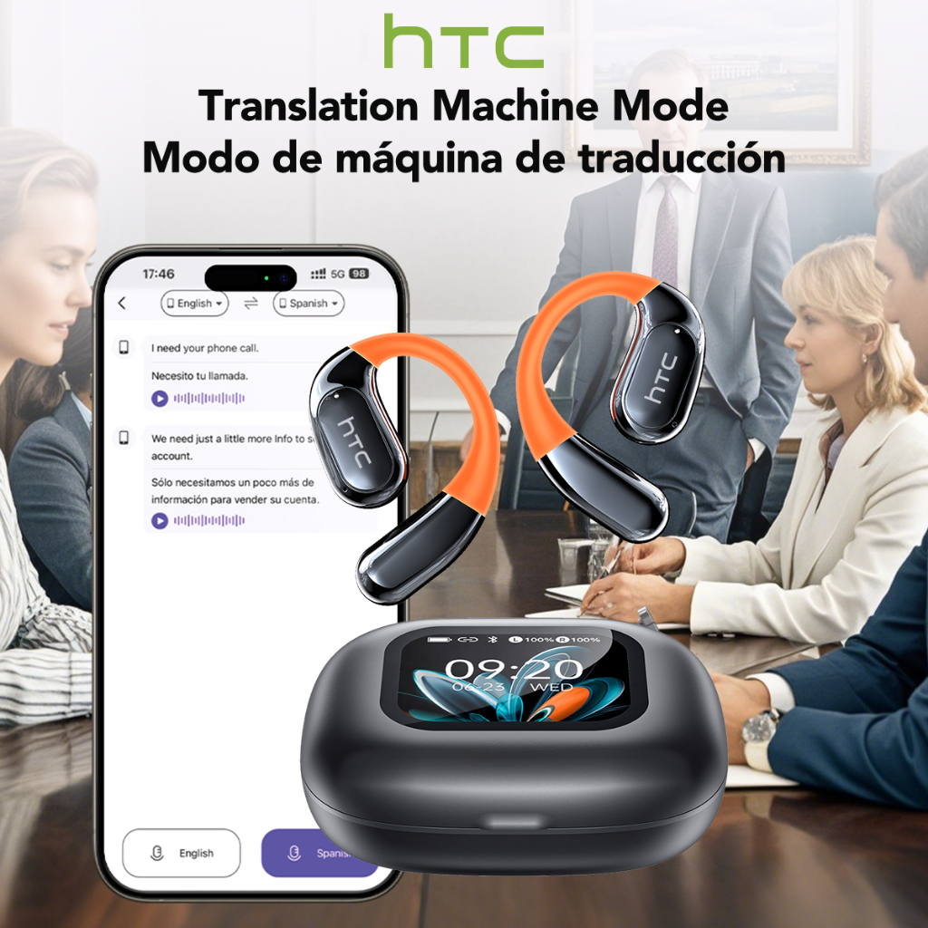 HTC NE27 AI Dịch thuật thời gian thực Tai nghe BluetoothTWS Bluetooth 6.0 Chất lượng âm thanh HiFi IPX5 Tai nghe không dây chống nước Bảo hành một năm | BigBuy360 - bigbuy360.vn