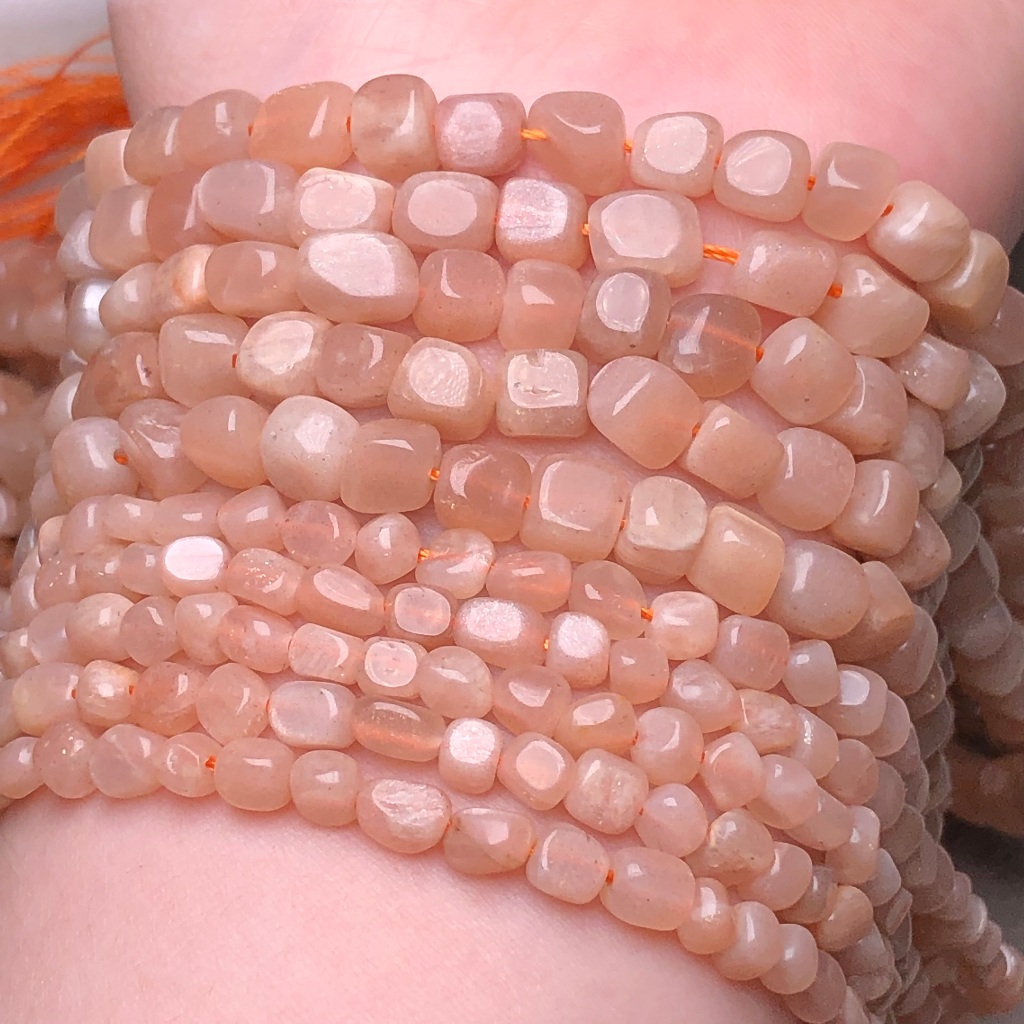 Natural Peach Sunstone Freeform DIY - Peach Glow Across Fields