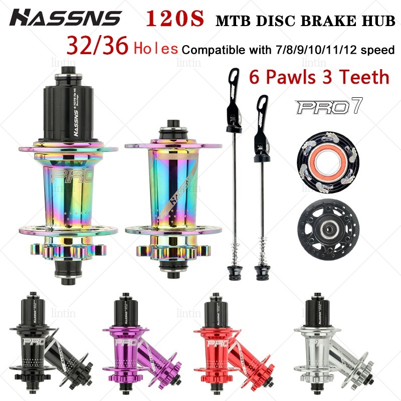 HASSNS PRO7 Hub MTB siêu nhẹ, 32 lỗ, tương thích 7 đến 12 tốc độ