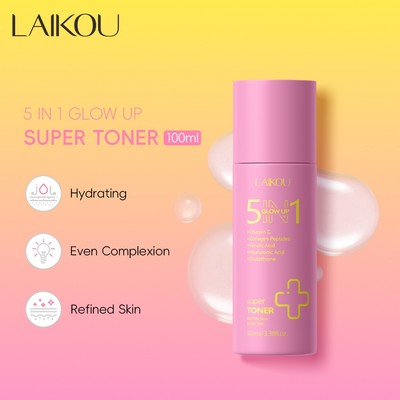 LAIKOU 5 TRONG 1 Glow Up Super Toner 100ml Chiếu sáng ngay cả làn da Tinh chỉnh kết cấu da Hydarting