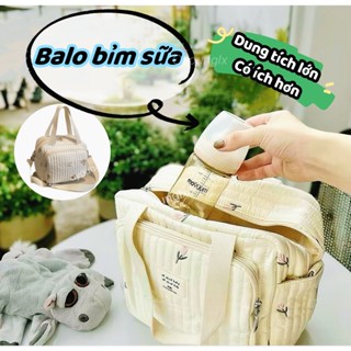  Túi mẹ bỉm sữa Túi đựng bỉm sữa cho bé Túi bỉm sữa hàn quốc Thiết kế thêu dễ thương 