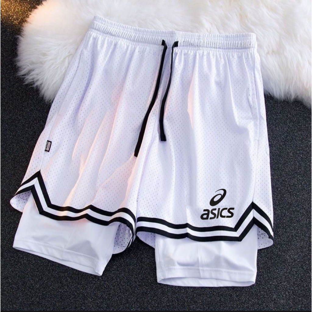 [In Stock] 2025 New Basketball Shorts Quick-Drying Breathable Shorts with Lining mcR4