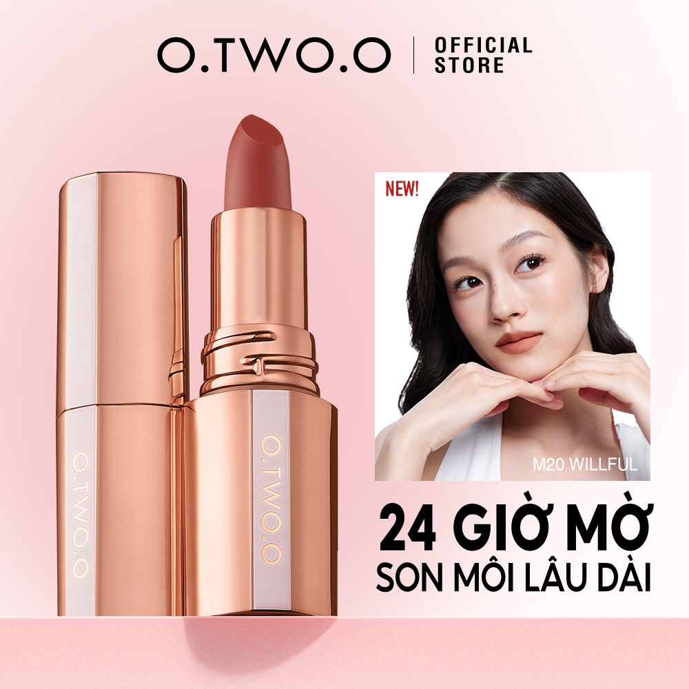 O.two.o 14 Màu Matte Lipstick Khóa Màu Lâu Dài Mịn Glide Họa Tiết Nhung Sắc Tố Cao Cả Ngày Mặc Nhẹ Thoải Mái Màu Đậm
