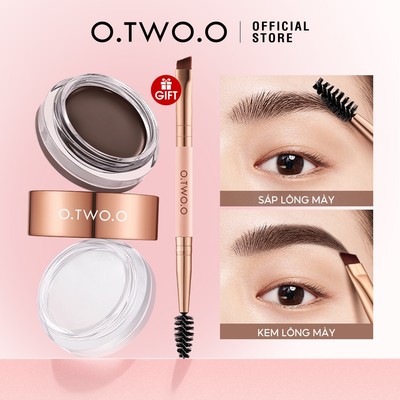 Kem trang điểm lông mày O.TWO.O 2 trong 1 đa năng chống nước lâu trôi tự nhiên 4.5g + 3.8g