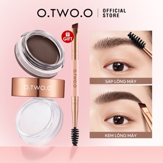 Kem trang điểm lông mày O.TWO.O 2 trong 1 đa năng chống nước lâu trôi tự nhiên 4.5g + 3.8g