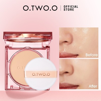 O.two.o Phấn Phủ Dạng Nén Kiểm Soát Dầu Lâu Trôi 24h Kèm Mút Trang Điểm 12g