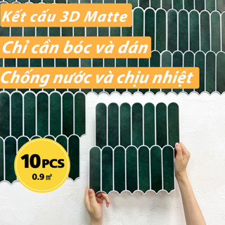 Commomy 10CÁI Phong Cách Bắc Âu Tấm Giả Gốm 3D Dán Tường Chống Thấm Nước Giả Dán Giấy Dán Tường Dày