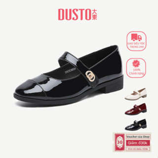 DUSTO Giày Búp Bê Nữ Gót Thấp Mary Jane Giày Gót Dày siêu êm sieu hót hít DW25C0602A