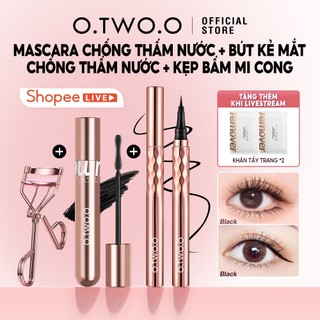 [Live] Bút kẻ mắt dạng lỏng O.TWO.O + Mascara + Máy uốn mi