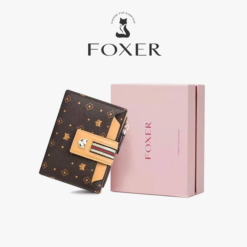 Ví nữ FOXER Ví sành điệu, Hộp đựng thẻ cỡ nhỏ, Túi xách kẹp vé