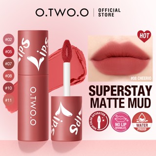 O.two.o Velvet Matte Liptint Lip & Cheek Mud Dual-use Lip Clay Sắc Tố Cao Lâu Dài Không Khô Che Khuyết Điểm Đường Môi