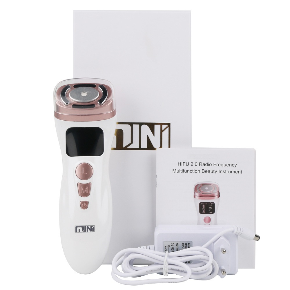 Máy Mini HIFU Siêu âm RF EMS HIFU Nâng cơ mặt Thiết bị thắt chặt da mặt Mặt cằm cổ mắt Máy mát xa ch