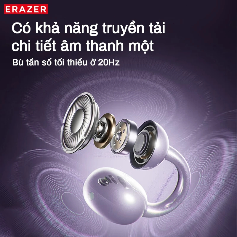 Lenovo ERAZER XF55 AI Dịch thuật thời gian thực Tai nghe Bluetooth Loại kẹp tai Tai nghe Bluetooth 6.0 Chất lượng âm thanh HiFi IPX5 Tai nghe không dây chống nước Bảo hành một năm | BigBuy360 - bigbuy360.vn