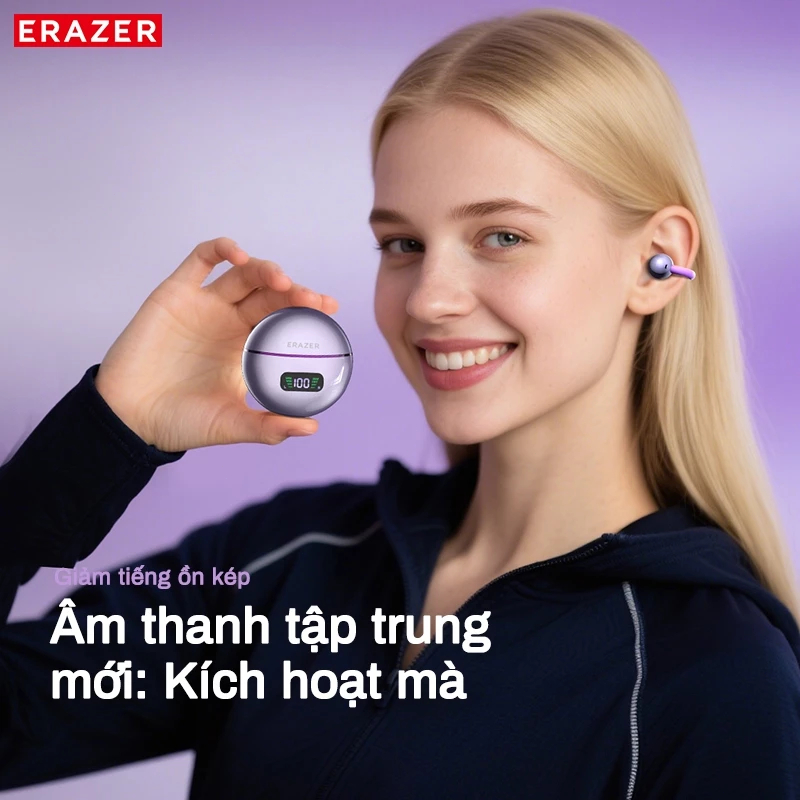 Lenovo ERAZER XF55 AI Dịch thuật thời gian thực Tai nghe Bluetooth Loại kẹp tai Tai nghe Bluetooth 6.0 Chất lượng âm thanh HiFi IPX5 Tai nghe không dây chống nước Bảo hành một năm | BigBuy360 - bigbuy360.vn