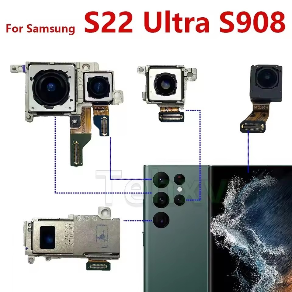Camera Trước Phía Sau Tốt Cho Samsung Galaxy S22 Ultra 5G S908B S908U S908E S9080 Mặt Sau Chính Phía Sau Telephoto Mô Đun Camera Rộng