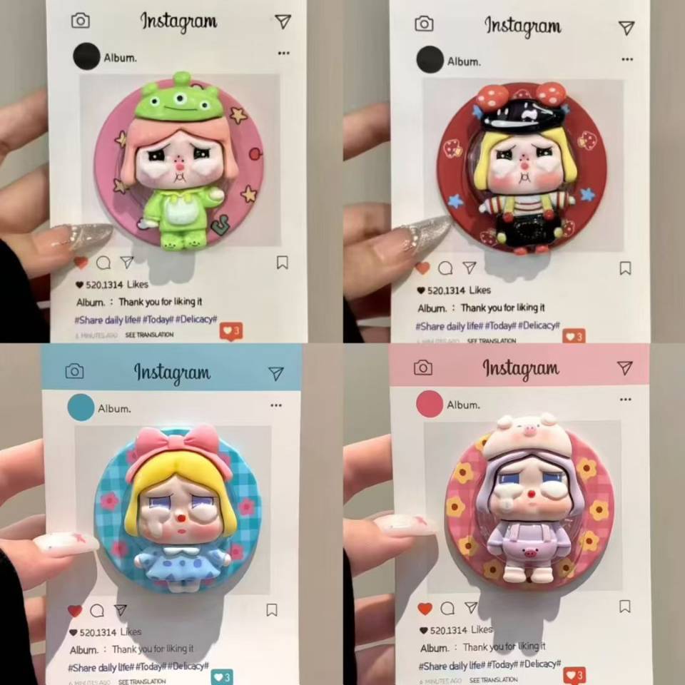 Bán chạy, Giá đỡ điện thoại thu hút từ tính 3D Cherry Crybaby dễ thương