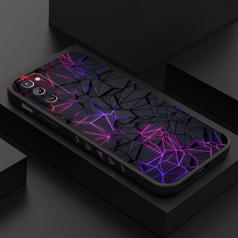 Ốp Điện Thoại Glare Crack Cho Samsung Galaxy Note 5G 20 10 9 Ultra Plus Silicon Lỏng Họa Tiết Bên Ốp