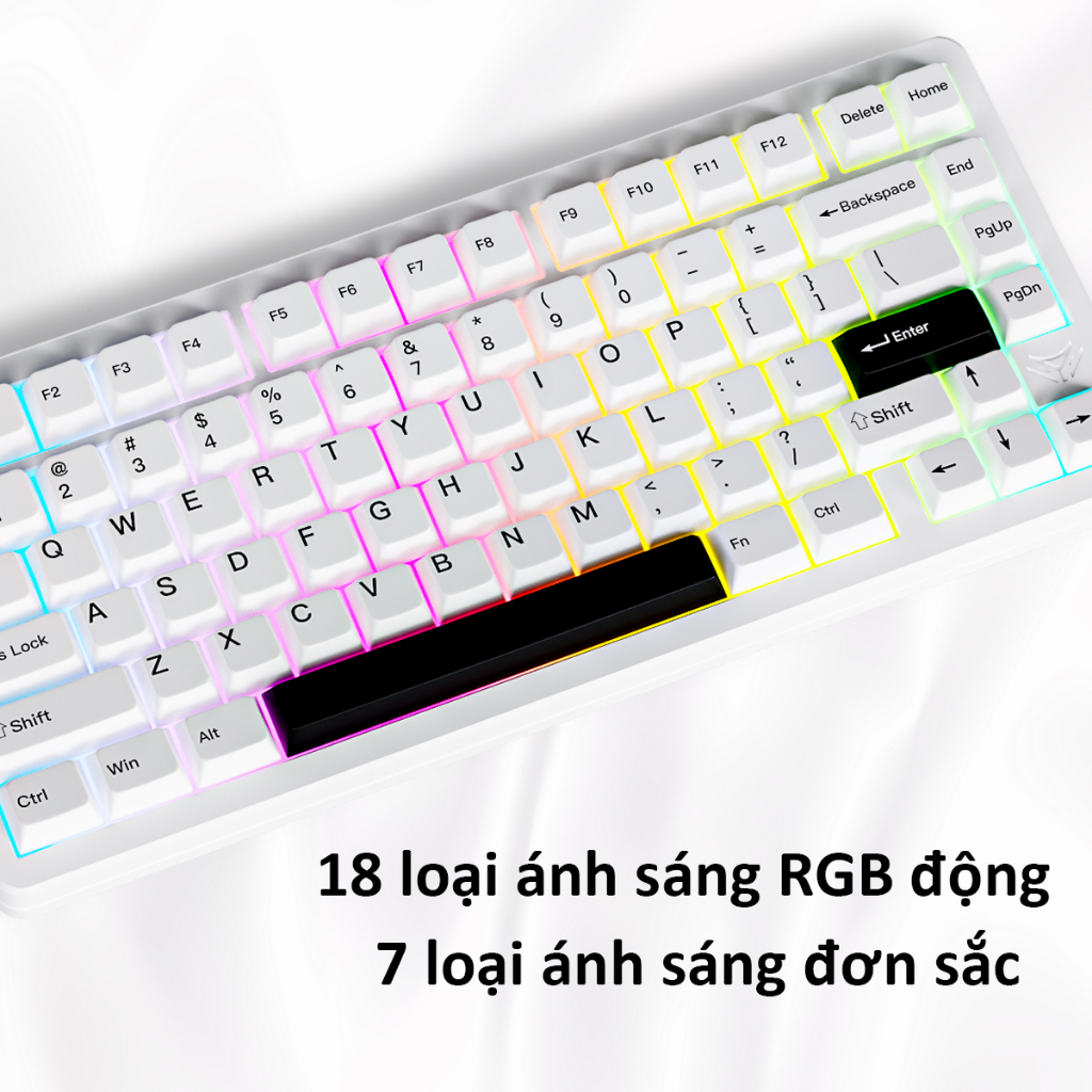 ELECFOX INKY Bàn phím cơ nhôm | Vỏ nhôm nguyên khối 6063, Layout 75%, Bàn phím chơi game, Kết nối 3 chế độ Có dây/Bluetooth 5.0/Không dây, 17 hiệu ứng đèn RGB | BigBuy360 - bigbuy360.vn
