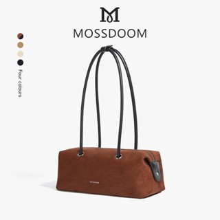  【Clearance MOSSDOOM Paula bag Túi đeo vai sát nách bằng da lộn màu trơn cổ điển 