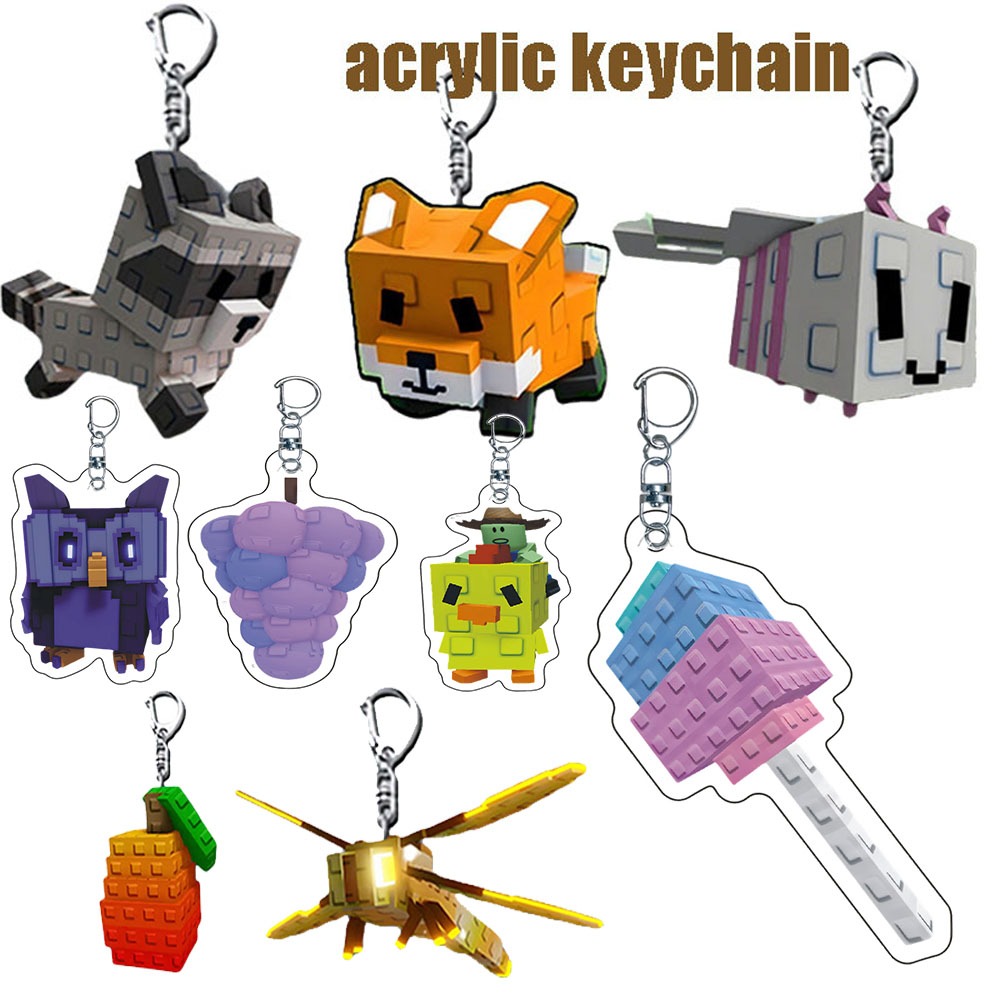 Móc khóa gấu trúc Queen Bee Grow A Garden Roblox Mặt dây chuyền Quà tặng