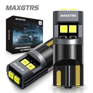 MAXGTRS 2x Đèn LED T10 siêu sáng W5W 2020 Chip Đèn nội thất bên ô tô Bóng đèn 194 168 Đèn vòm đỗ xe tự động trắng / vàng / đỏ